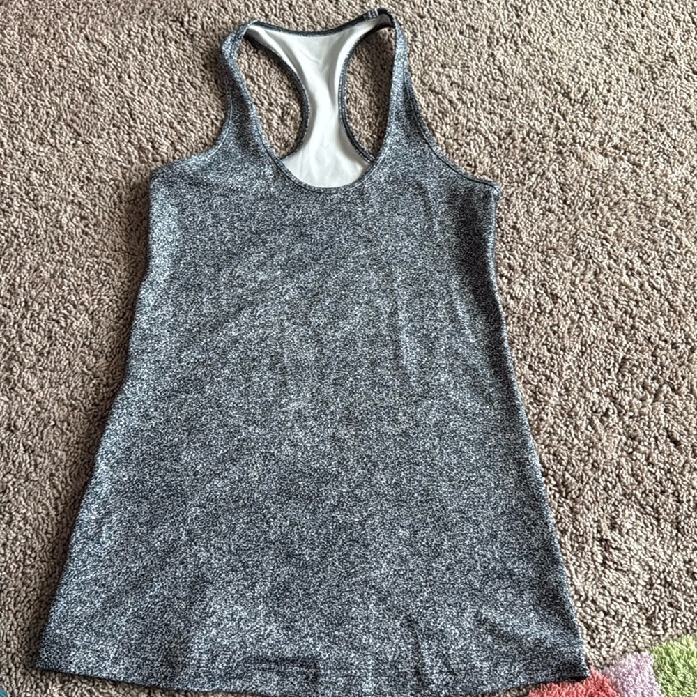 Lululemon Athletica Black and White Racerback Tank Top